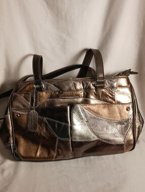 Jaclyn Smith Patchwork Leather Purse Bag
